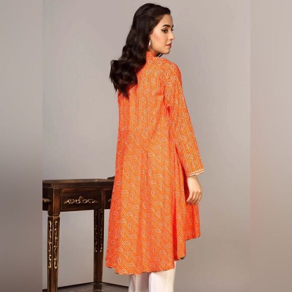 CHINYERE PAKISTANI AUTHENTIC DESIGNER DRESS KURTA
NARANJI CHUNRI - Picture 4 of 8